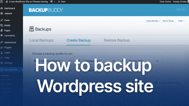 How to backup wordpress site