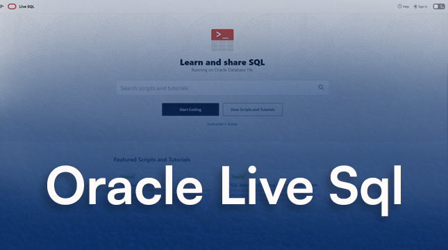 oracle live sql